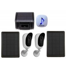 DA600 Wireless Garden & Driveway Alarm with 2 x Solar Wifi Cameras