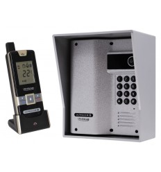 Wireless Gate & Door Intercom with Keypad (UltraCom2) Silver & Silver Hood 