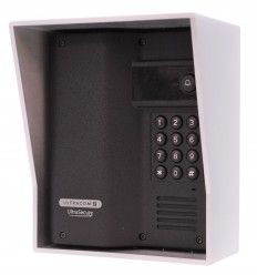 Black Caller Station with Keypad & Silver Hood for the UltraCom2 Wireless Gate Intercom