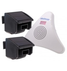 2 x PIR DA600-T Wireless Garden & Driveway Alarm