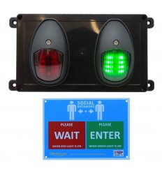 Wireless Door Entry Traffic Lighting Control System 2 with Wall Sign
