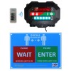 Wireless Entry Traffic Light Kit B with Wall Sign