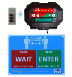 Wireless Entry Traffic Light Kit B with Wall Sign