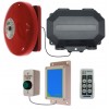 Wireless Industrial Doorbell Kit (800m) – High Resistance ‘Please Ring’ Button & Wired Red Bell (PROTECT 800)