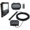 Flood Light Long Range Wireless Driveway Metal Detecting Alarm with Outdoor Receiver & Remote Control.