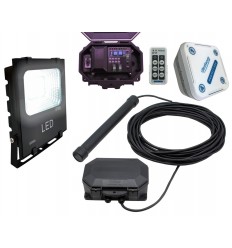 Flood Light with a Metal Detecting Driveway Alarm & Outdoor & Indoor Receiver