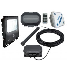 Flood Light Long Range Wireless Driveway Metal Detecting Alarm with Outdoor & Indoor Receiver.