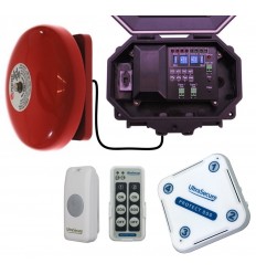 Wireless Commercial Bell Kit (with an adjustable loud bell) & additional Chime Receiver