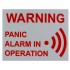 'Panic Alarm in Operation' Window Sticker