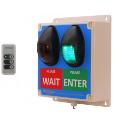 Battery powered Wireless Customer Entry Traffic Light Kit with Intelligent Controller & Rechargeable Battery Pack