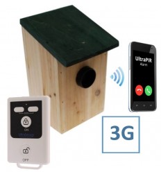 Battery Powered External UltraPIR Texting Bird-box Alarm.