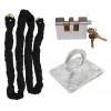 Case Hardened 1.5 metre Steel Chain Kit with Shackle Lock & Flush Mounted Ground Anchor (012-1440 K/D, 012-1450 K/A).