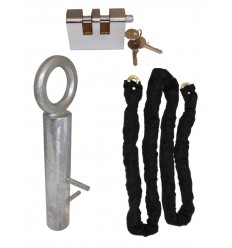 2 metre Long Steel Chain Kit with Spigot Ground Anchor