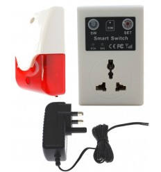 GSM Wall Socket Switch Relay with Siren & Strobe