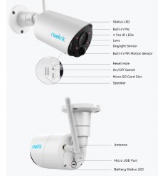 Battery Powered Wireless External 1080P WIFI Camera (Reolink Argus Eco)