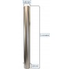 Large Stainless Steel Spigot Designed Bollard (1.3 metre x 140 mm).