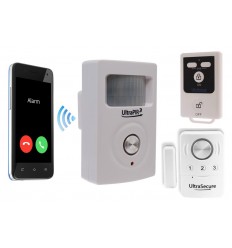 SIM card UltraPIR GSM Alarm with Wireless Vibration & Door/Window Sensor
