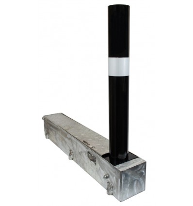 Black Coffin Foldaway Bollard Post