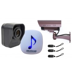 Home security kit B - DA600+ driveway alarm - dummy camera - personal alarm pack