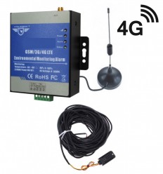 Temperature & humidity monitor (4G GSM) – 20m probe with power status alert (KP)