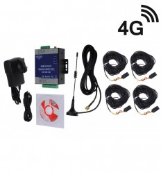 Temperature & humidity monitor (4G GSM) – 4 x 20m probe with power status alert (KP)