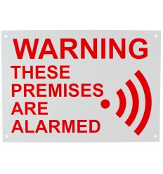 English A4 External Alarm Warning Sign