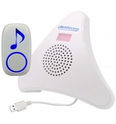 Wireless outdoor doorbell (300m) – plug-in chime receiver TR with 35 melodies (DA600+)