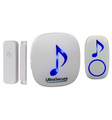 Wireless entry alert chime & doorbell – plug-in receiver, 35 melodies (DA600+)