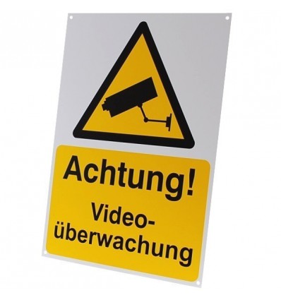 German A4 External CCTV Warning Sign