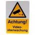 German A4 External CCTV Warning Sign