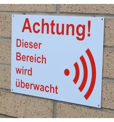 German A4 External Alarm Warning Sign
