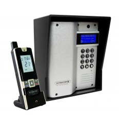 Wireless long-range intercom 600m – UltraCOM3 silver (with screen & keypad) + black hood & handset