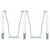 White 100P Removable Security Post & 2 x Chain Eyelets