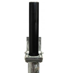 Heavy duty black retractable telescopic security bollard – parking & driveway post (RB-200B)