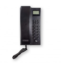 Additional black caller station for indoor wireless room to room intercom with digital screen & hands free option