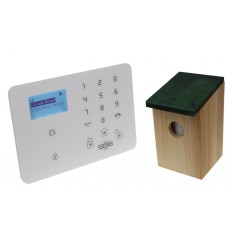 KP9 4G GSM alarm with outdoor pet friendly bird box PIR