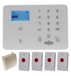 KP9 4G GSM wireless 200 - 400 metre staff panic alarm kit B with signal booster