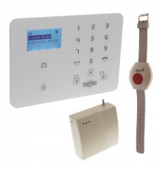 KP9 4G GSM wireless 200 - 400 metre wireless panic alarm with wristband & signal booster