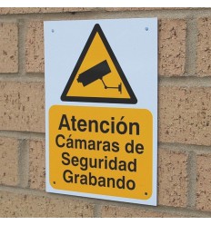 A5 External CCTV Warning Sign (Spanish Language)