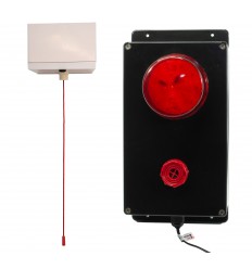 Disabled toilet pull cord wireless KP SOS alarm with adjustable siren & flashing strobe