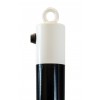900-76 White & Black Fold Down Parking Post Chain Eyelet