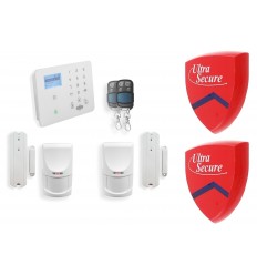 KP9 4G GSM alarm kit E with 2 x dummy alarm boxes