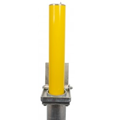 Heavy duty yellow retractable telescopic security bollard – parking & driveway post (RB-200Y)