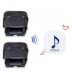 Unique DA600+ wireless alert with 2 x vertical PIR & plug in receiver