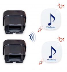 Unique DA600+ wireless alert with 2 x vertical PIR & 2 x plug in receivers