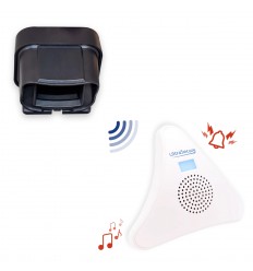Unique DA600+ wireless alert with 1 x vertical PIR & 1 x plug in T receiver