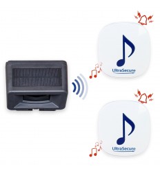Solar DA600+ wireless alert with 1 x unique vertical PIR & 2 x plug in receivers