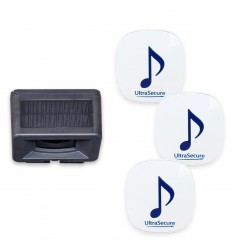 Solar DA600+ wireless alert with 1 x unique vertical PIR & 3 x plug in receivers