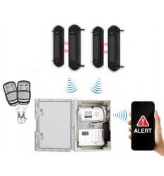 Wireless long range solar perimeter infrared beam kit (900m) 2 x 1B with GSM box – outdoor security (DA600+)