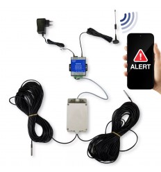 Temperature & power status monitor (4G GSM) with 2 heavy duty 20m probes (KP)